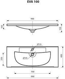 Misty Мебель для ванной Тондо 100 белая – фотография-7